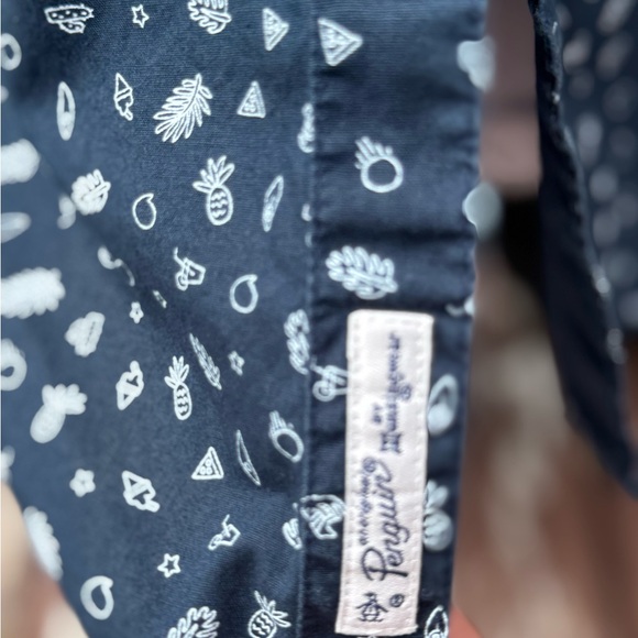 Original Penguin Navy Blue Patterned Casual Shirt - Picture 5 of 5